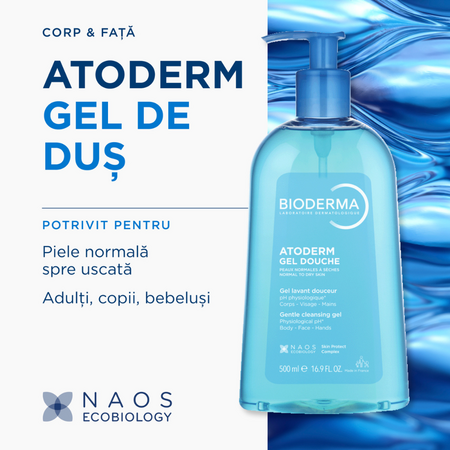 Gel de dus Atoderm, 500 ml, Bioderma 818297