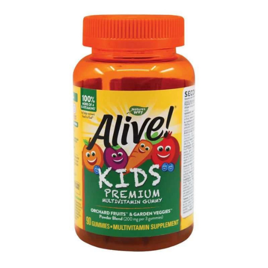 Multivitamin Gummy pentru copii Alive, 90 jeleuri, Natures Way