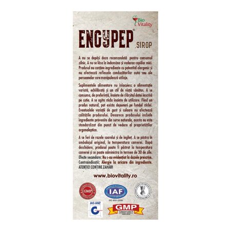 Engypep sirop, 200 ml, Bio Vitality 780398