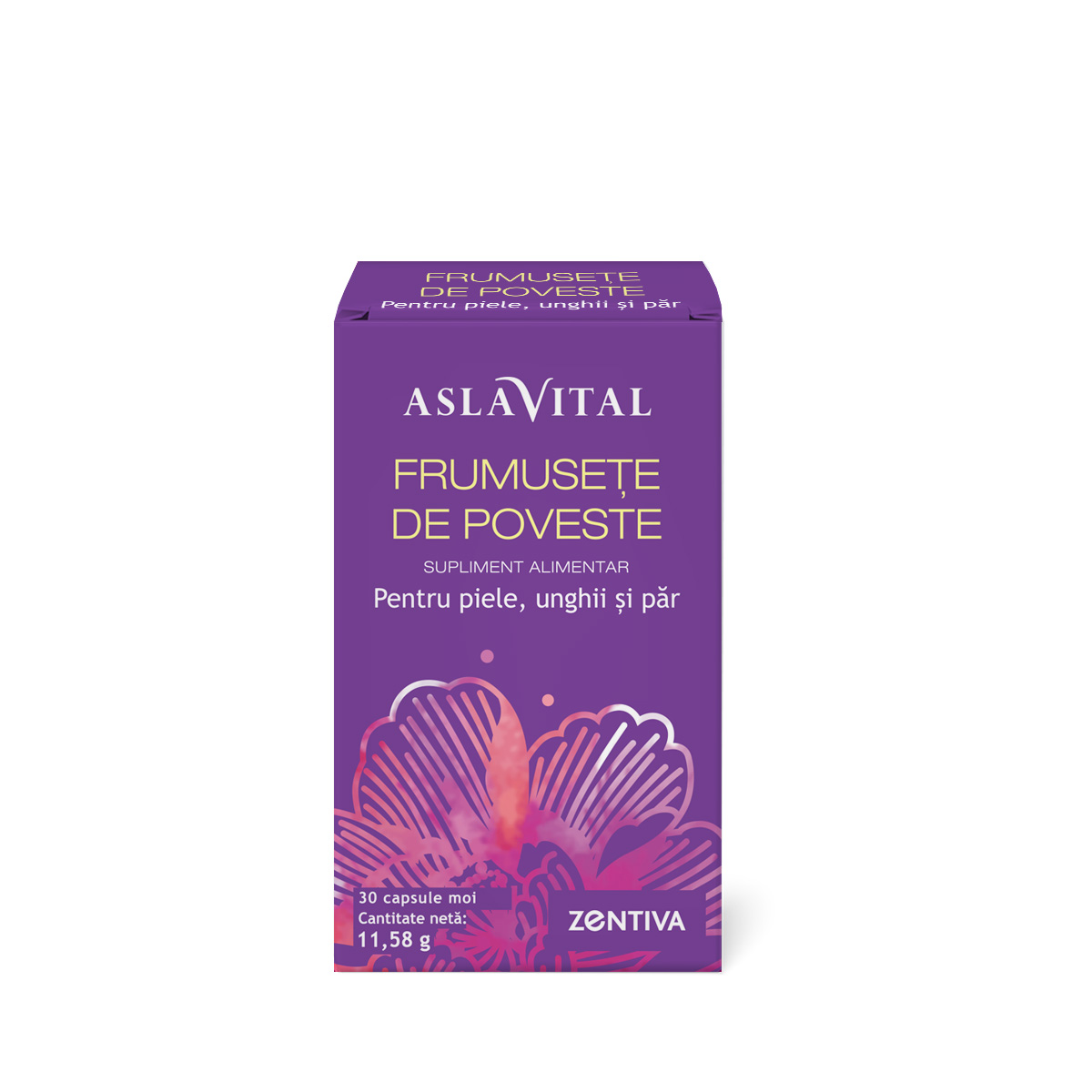 Frumusete de poveste, pentru piele, unghii si par Aslavital, 30 capsule moi, Zentiva