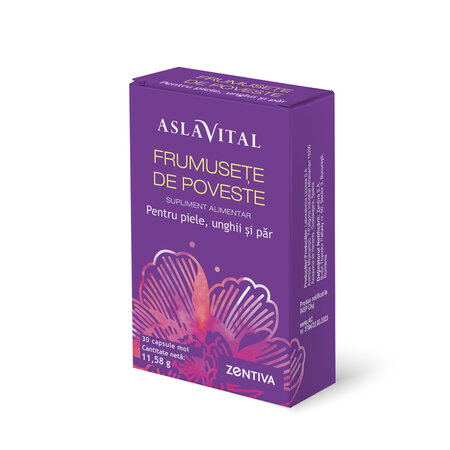 Frumusete de poveste, pentru piele, unghii si par Aslavital, 30 capsule moi, Zentiva 644508
