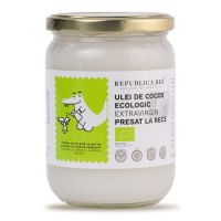 Ulei de cocos ecologic extravirgin presat la rece, 500 ml, Republica Bio