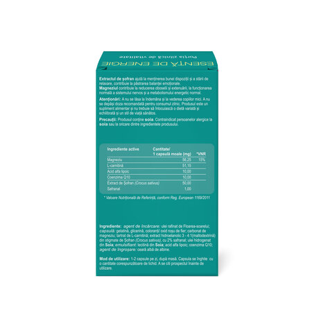 Esenta de Energie portia zilnica de vitalitate Aslavital, 30 capsule moi, Zentiva 644502
