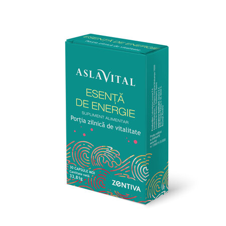 Esenta de Energie portia zilnica de vitalitate Aslavital, 30 capsule moi, Zentiva 644504