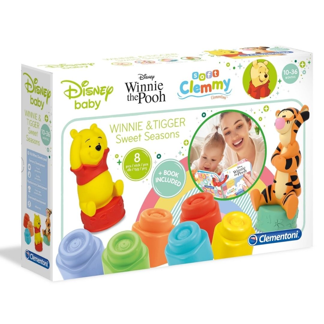 Set de cuburi winnie cu carticica, Clementoni