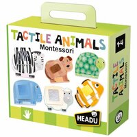 Montessori Puzzle Tactil Animale, 1-4 ani, 12 piese, Headu