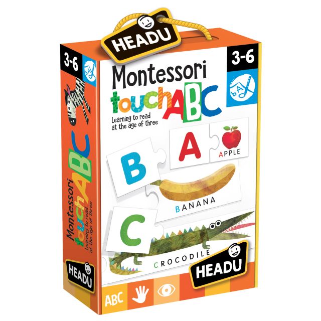 Joc tactil Montessori Abc, +3 ani, Headu