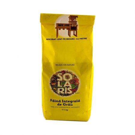 Faina integrala de grau, 1 kg, Solaris