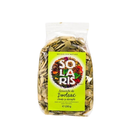 Seminte de dovleac crude, 150 g, Solaris