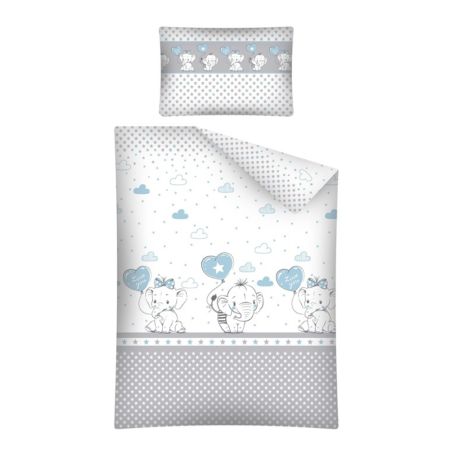 Set lenjerie pentru patut, 4 piese, diverse modele/culori, Bebe Royal 745445
