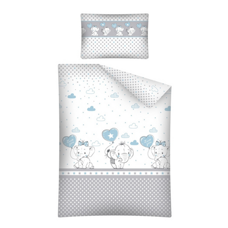 Set lenjerie pentru patut, 4 piese, diverse modele/culori, Bebe Royal 745445