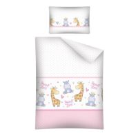 Set lenjerie pentru patut, 4 piese, diverse modele/culori, Bebe Royal
