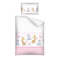 Set lenjerie pentru patut, 4 piese, diverse modele/culori, Bebe Royal
