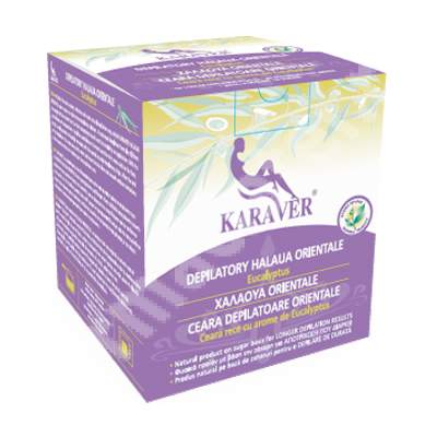 Ceara depilatoare rece cu aroma de eucalipt Orientale, 380 g, Karaver