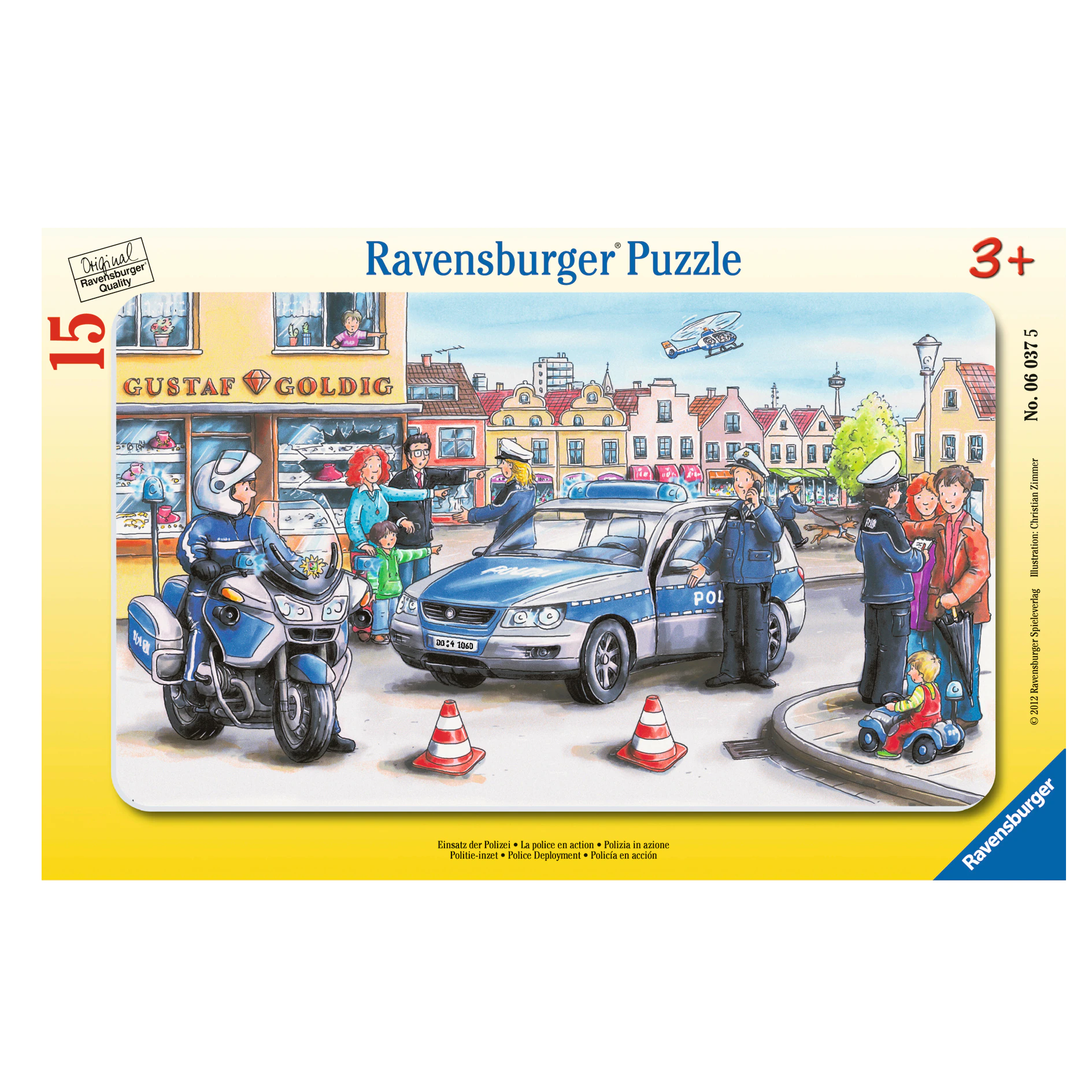 Puzzle departamentul politiei, +3 ani, 15 piese, Ravensburger