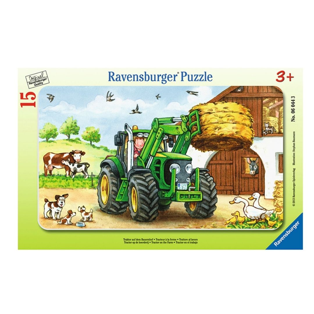 Puzzle tractor la ferma, +3 ani, 15 piese, Ravensburger