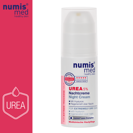 Crema de noapte cu 5% uree si acid hialuronic, 50 ml, NumisMed 704091
