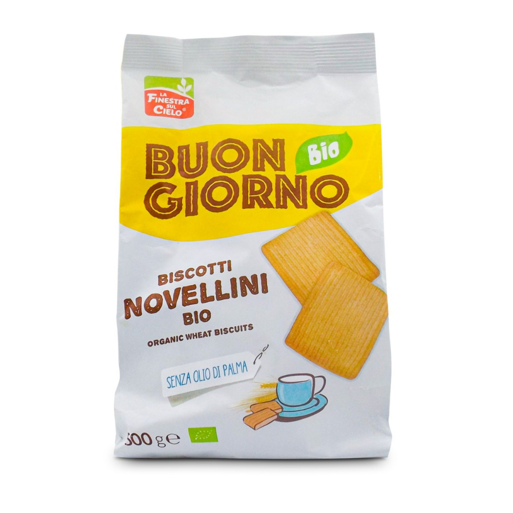 Biscuiti bio din grau Buongiorno Novellini, 500g, La Finestra Sul Cielo