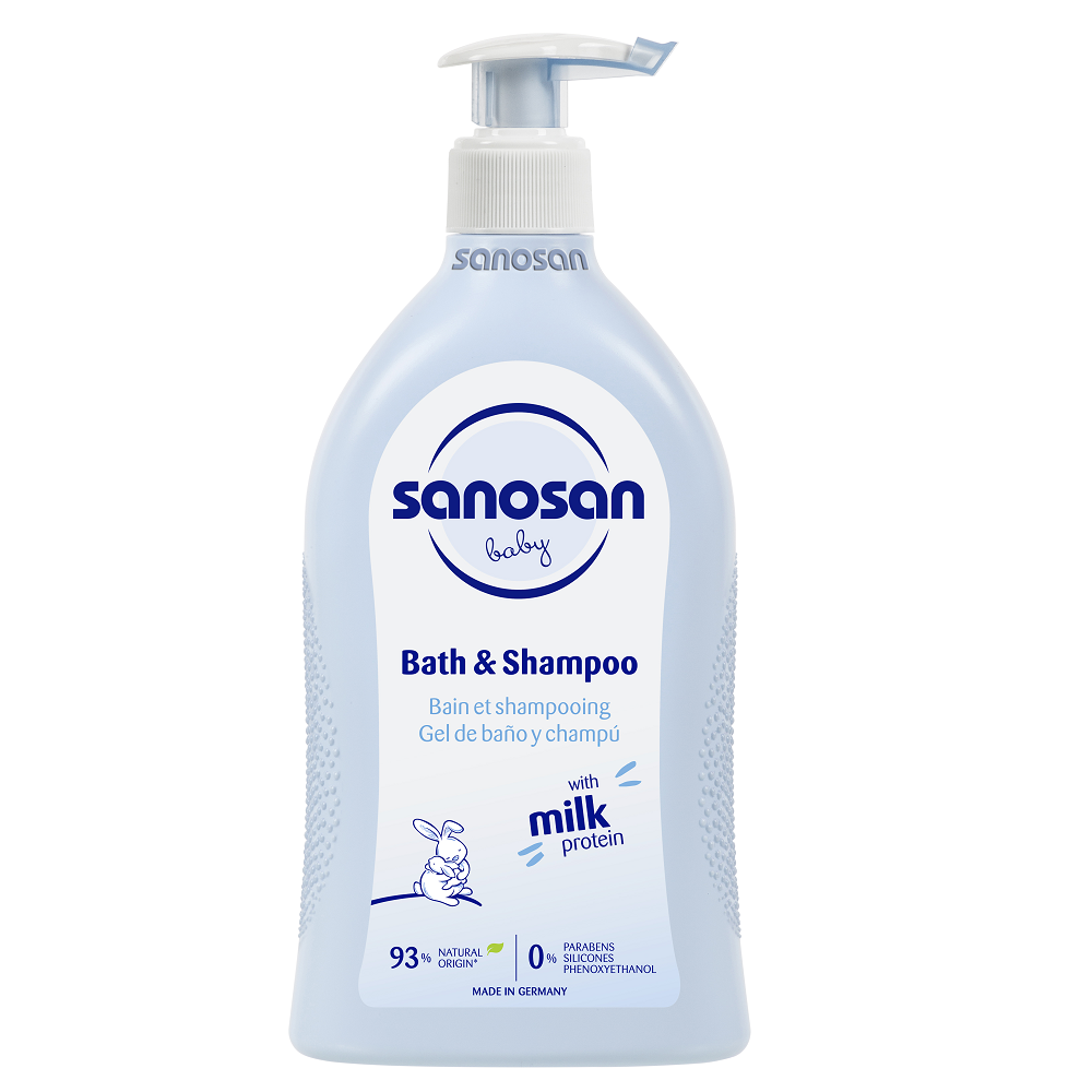 Sampon si spumant de baie, +0 luni, 500 ml, Sanosan