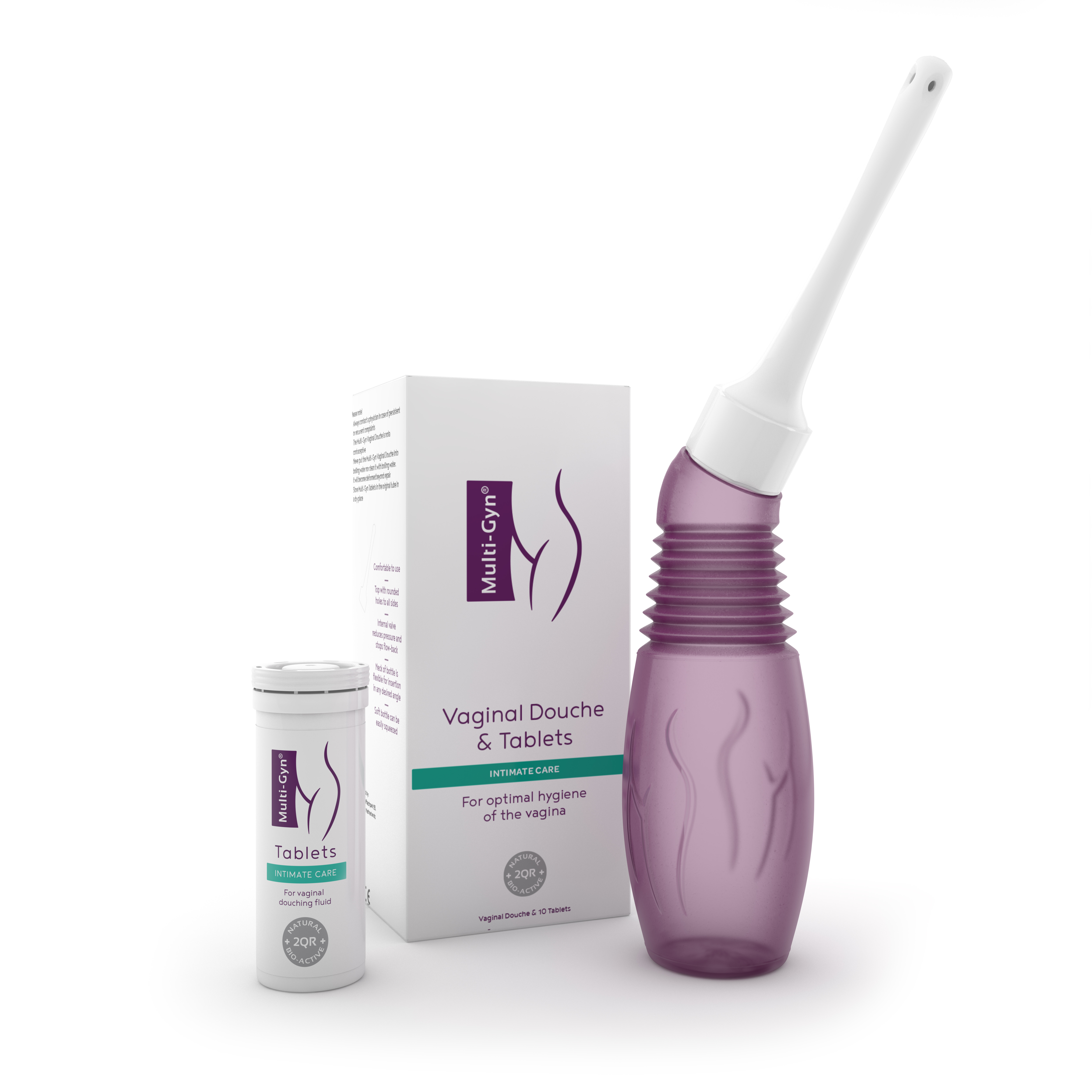 Irigator vaginal si 10 tablete efervescente pentru igiena vaginala Vaginal Douche Multi-Gyn, Bioclin