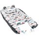 Baby Nest Multifunctional cu pernuta, Velur Grey Cars, E-Kids 466708