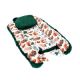 Baby Nest Multifunctional cu pernuta Velur, Green Animals, E-Kids 466710