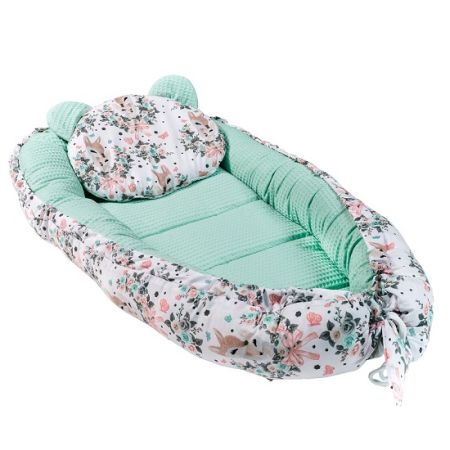 Baby Nest Multifunctional cu pernuta, Velvet Bambi