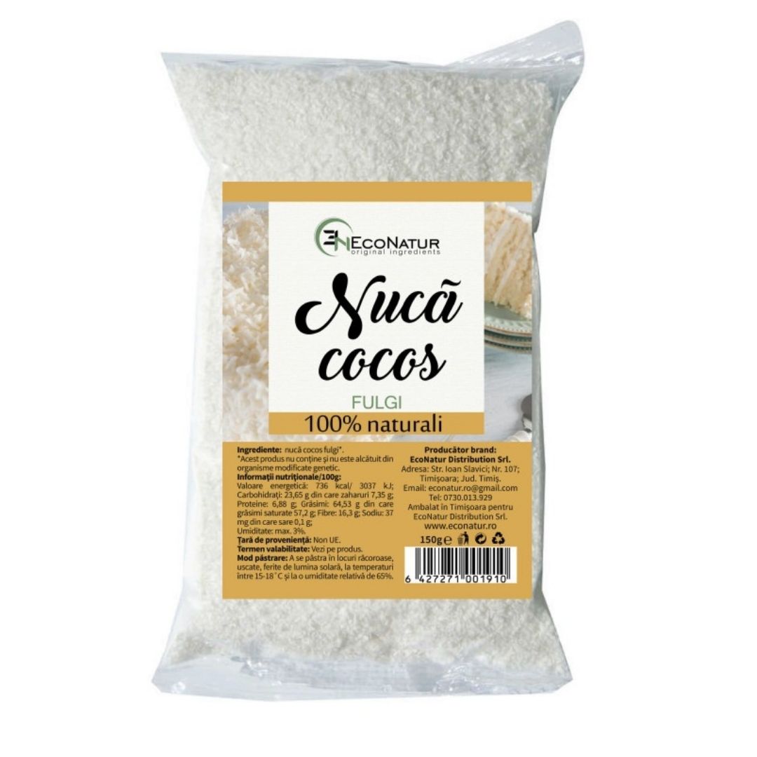 Fulgi de nuca de cocos, 150 g, Econatur