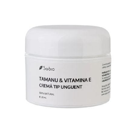 Crema tip unguent Tamanu si Vitamina E, 30 ml, Sabio