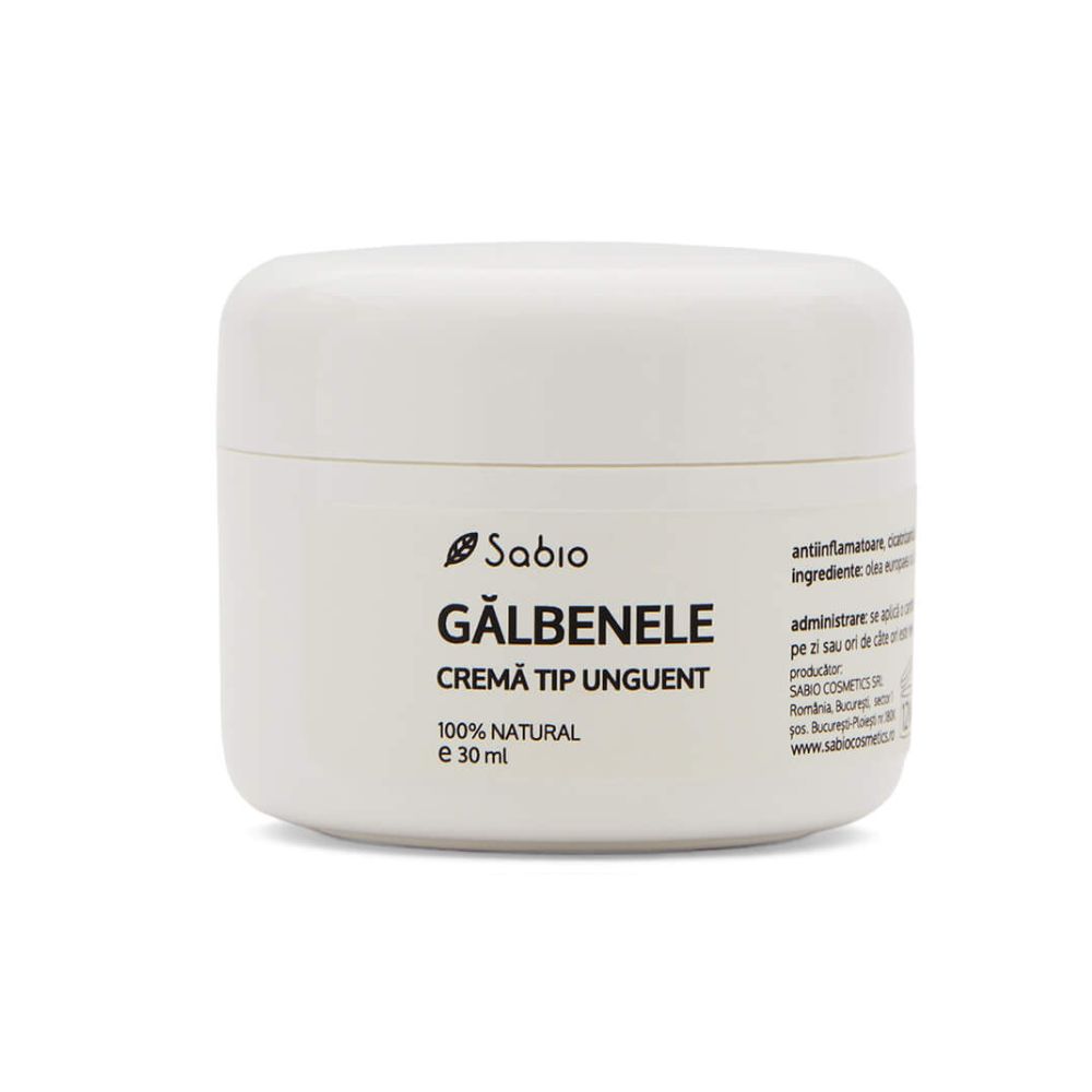 Crema tip unguent cu galbenele, 30ml, Sabio