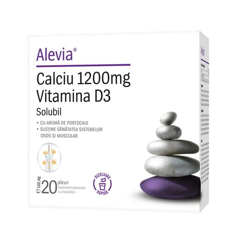 calciu 1200mg si vitamina d3 alevia