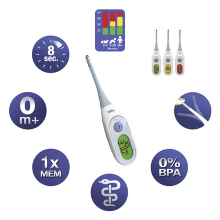 Termometru digital cu Age Precision, PRT2000, braun 683954