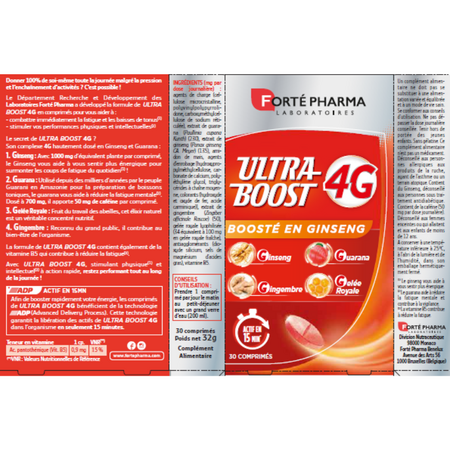 Ultra Boost 4G, 30 comprimate, Forte Pharma 765872