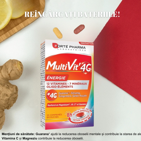 MultiVit 4G energie, 30 comprimate, Forte Pharma 764801