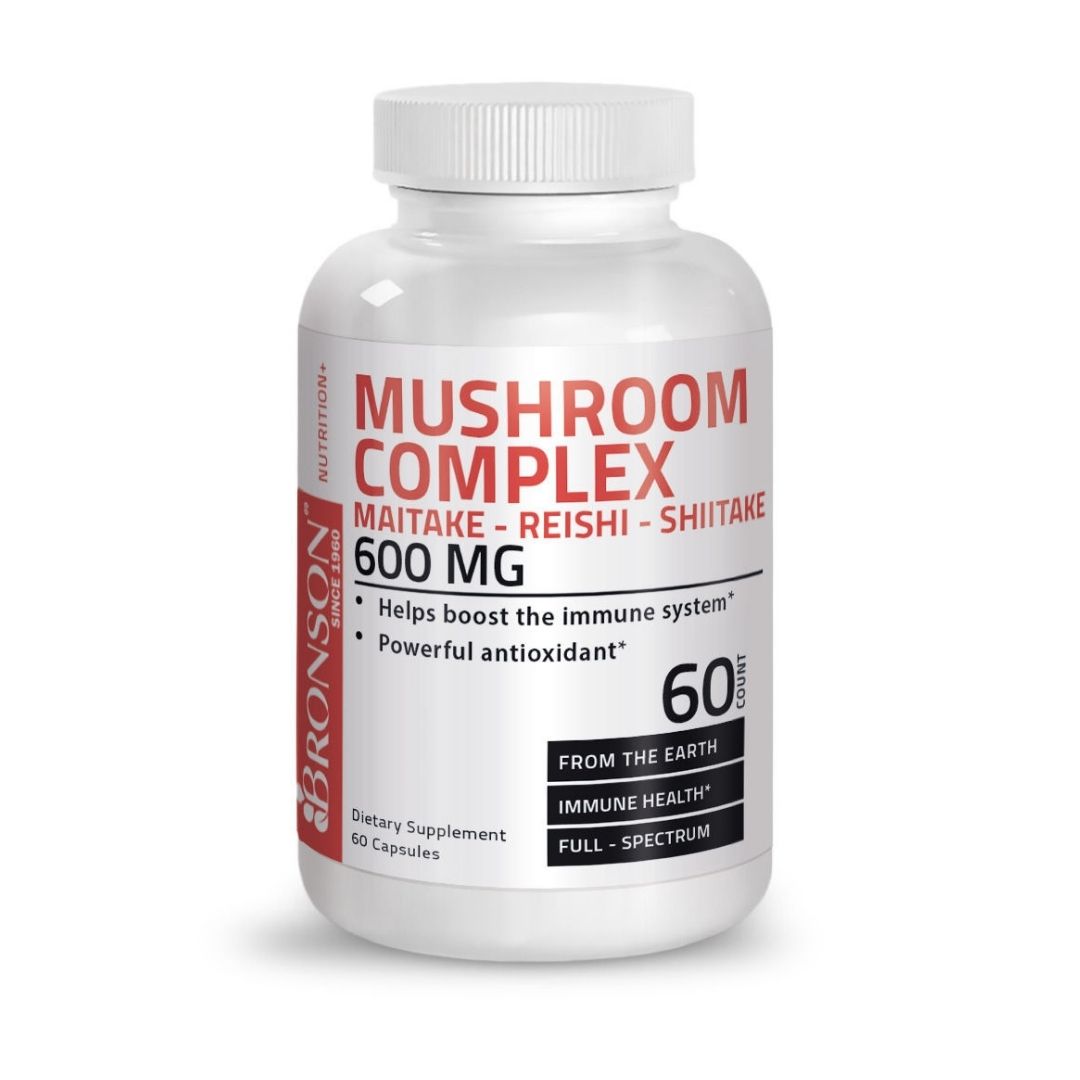 Complex ciuperci Maitake-Reishi-Shiitake, 60 capsule, Bronson