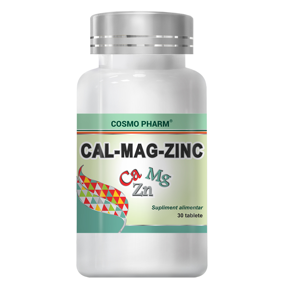 Calciu Magneziu Zinc, 30 tablete, Cosmopharm