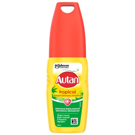 Lotiune cu efect repelent pentru insecte Tropical, 100 ml, Autan