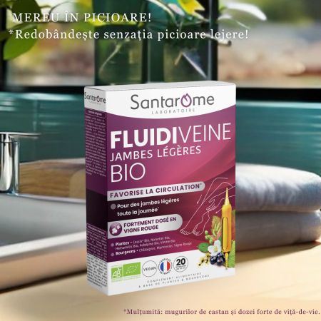 Fluidiveine Jambes Legeres BIO, 20 fiole x 10 ml, Santarome 713683