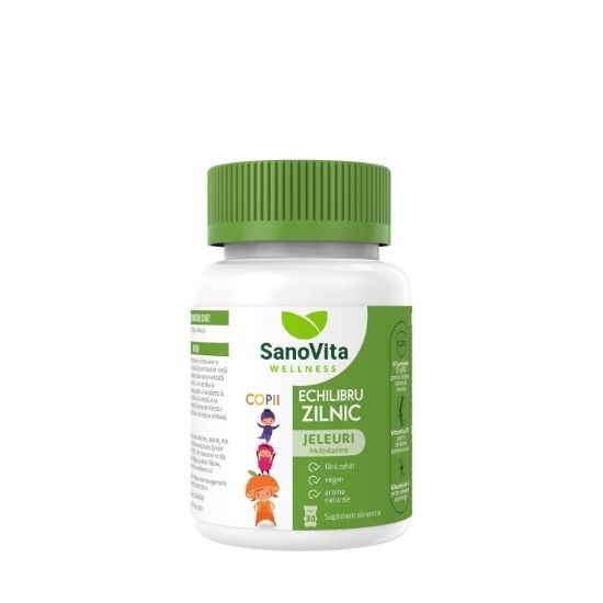 Jeleuri Multivitamine, echilibru zilnic pentru copii, 30 bucati, Sanovita