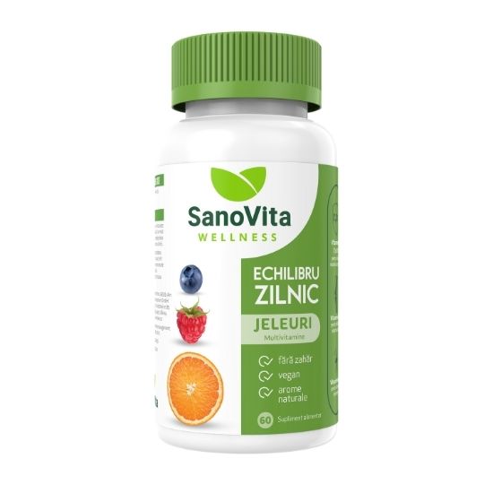 Multivitamine echilibru zilnic, jeleuri, 60 bucati, Sanovita