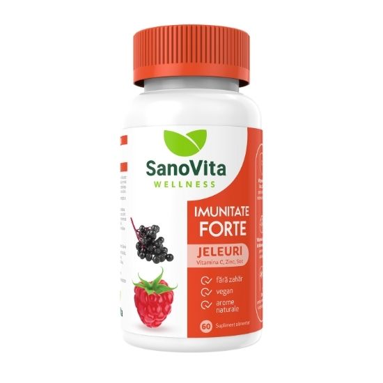 Jeleuri imunitate forte adulti Wellness, 60 bucati, Sanovita