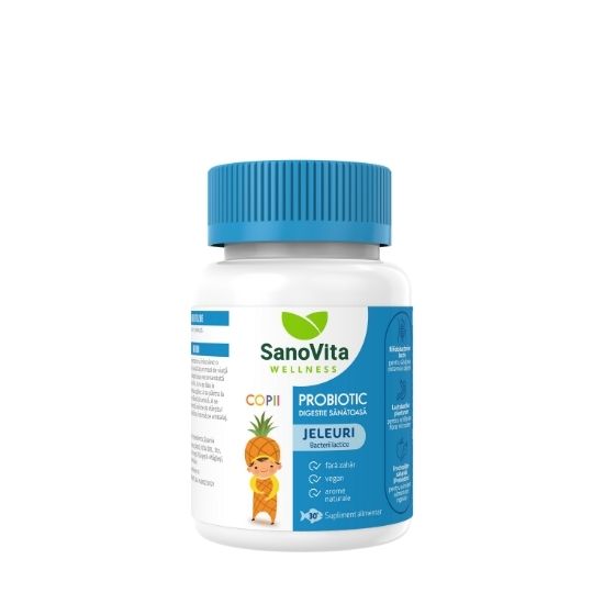 Jeleuri pentru copii Probiotic Wellness, 30 bucati, Sanovita