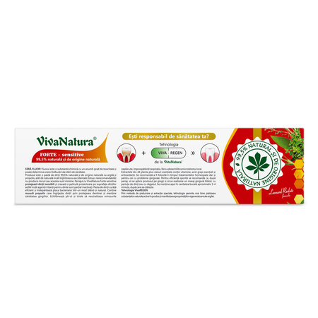 Pasta de dinti naturala cu argila activa Forte Sensitive, 80 ml, Vivanatura 765441