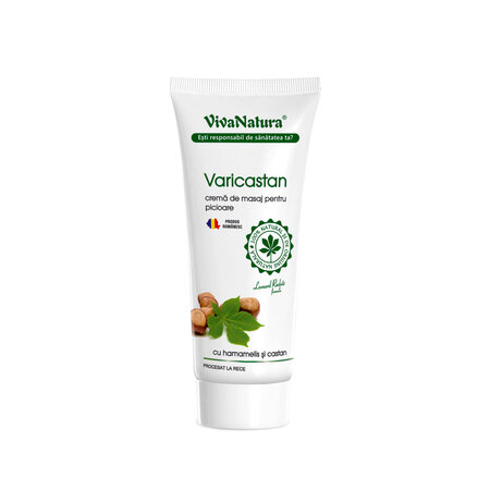 Crema de masaj pentru picioare Varicastan, 75 ml, Vivanatura 765331
