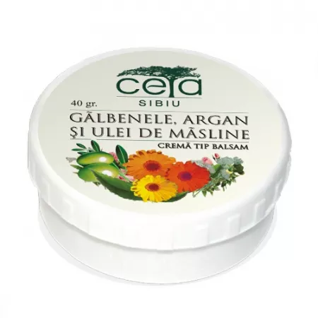 Crema tip balsam cu Galbenele,Argan si Ulei de Masline, 40 g, Ceta