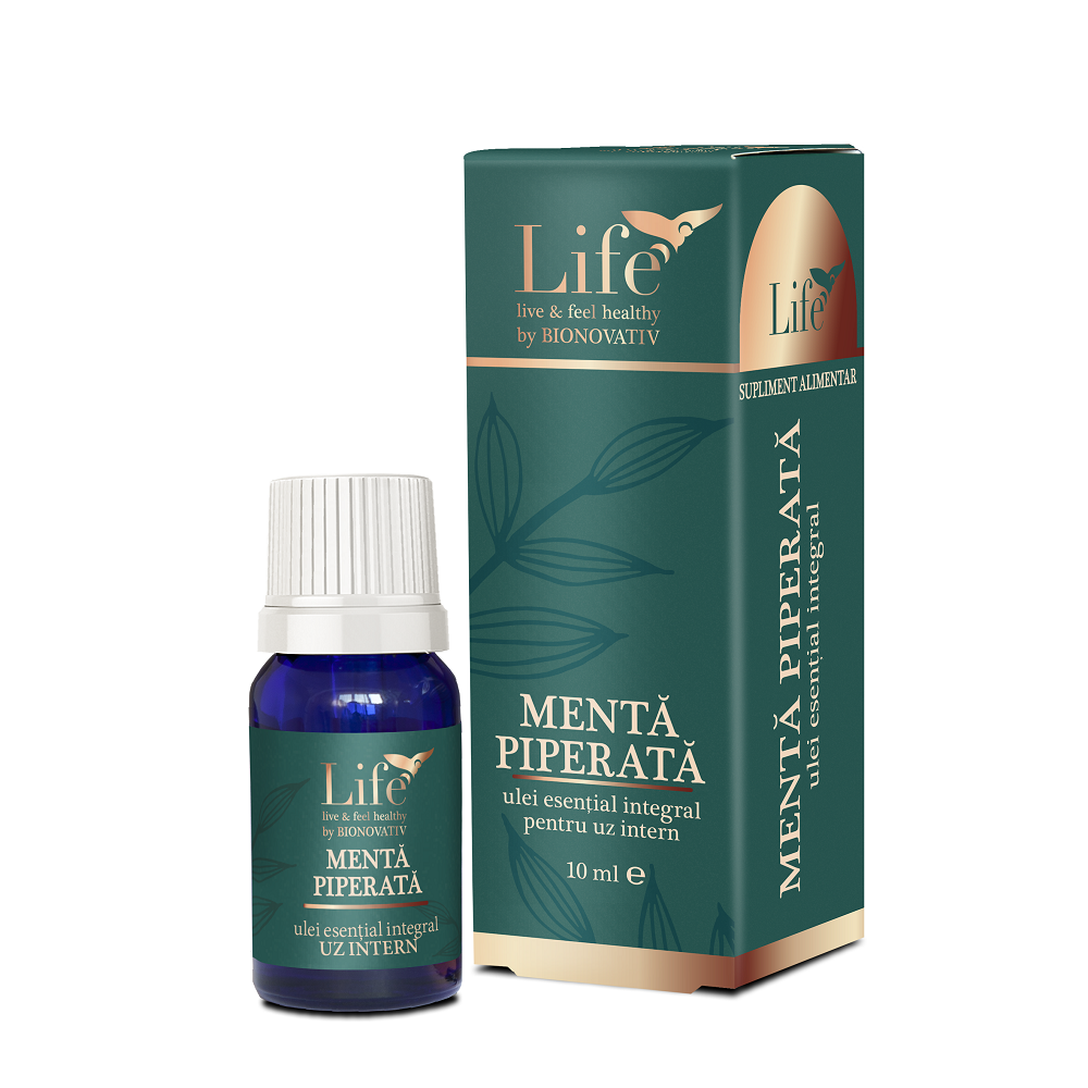 Ulei volatil de menta piperata Life, 10 ml, Bionovativ