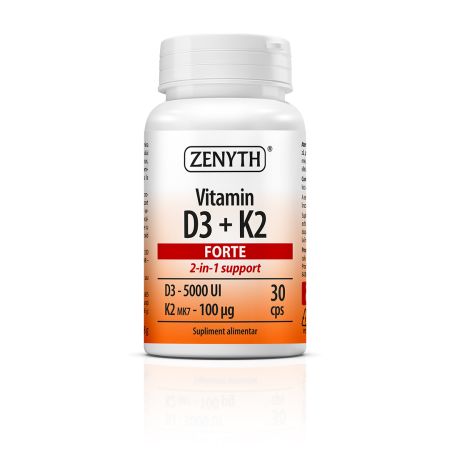 Vitamina D3+K2 forte, 30 capsule, Zenyth