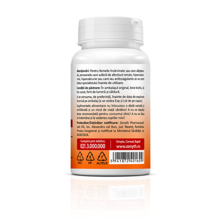 Vitamina D3+K2 forte, 30 capsule, Zenyth 771752