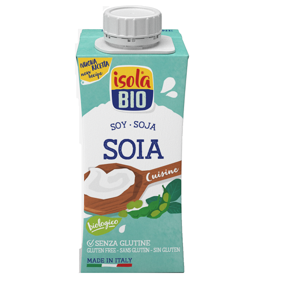 Crema bio din soia pentru gatit, 200ml, Isola Bio