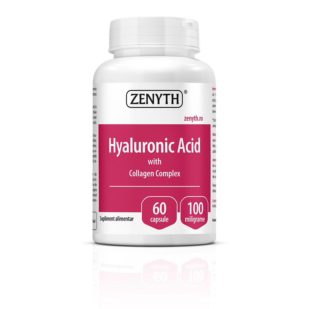 Acid hialuronic cu complex de colagen, 100 mg, 60 capsule, Zenyth